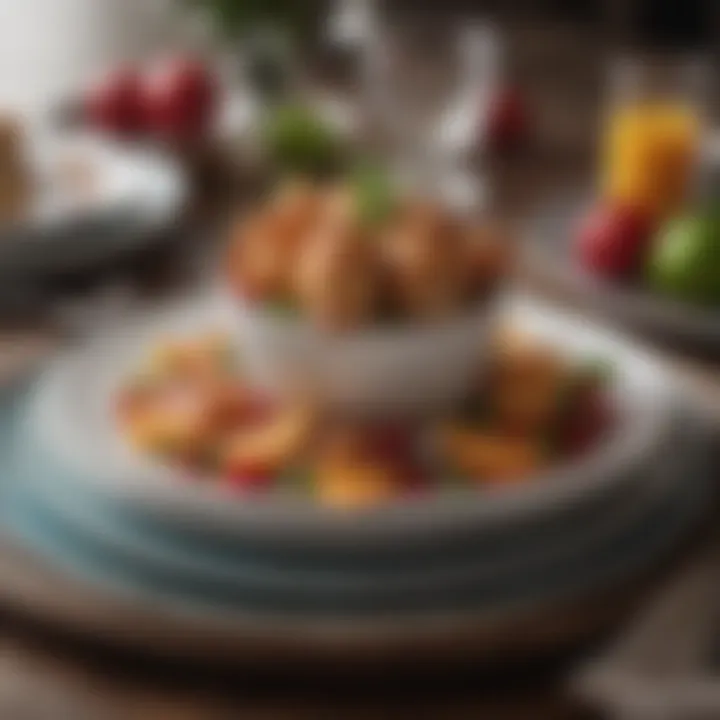 Twelve-piece dinnerware set arranged for a festive occasion