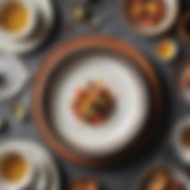 Variety of materials used in a twelve-piece dinnerware set