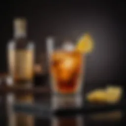 Elegant presentation of a Johnny Walker cocktail in a sophisticated glass