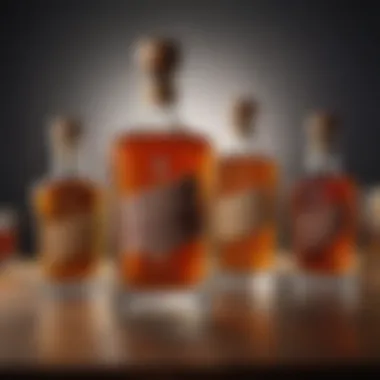 An array of Johnny Walker whiskey bottles showcasing the brand's heritage