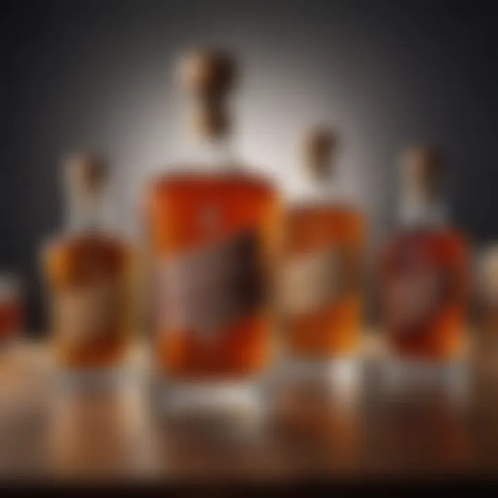 An array of Johnny Walker whiskey bottles showcasing the brand's heritage