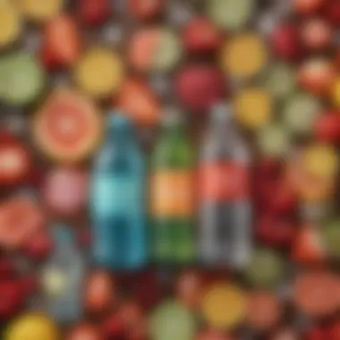 A chart illustrating consumer preferences for sparkling water flavors