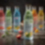 A sparkling water selection showcasing popular flavors