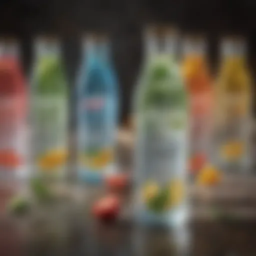 A sparkling water selection showcasing popular flavors