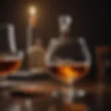 Elegant Hennessy glass with a rich amber liquid