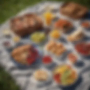 A beautifully arranged picnic spread on a blanket