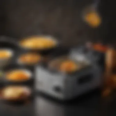 Compact small fryer machine with various cooking settings