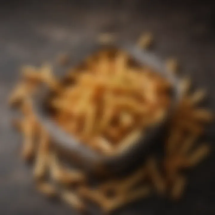 Delicious crispy fries prepared in a small fryer