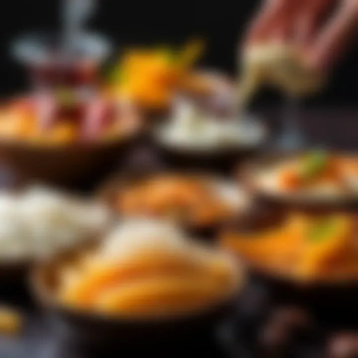 Various dishes using clear gel cornstarch