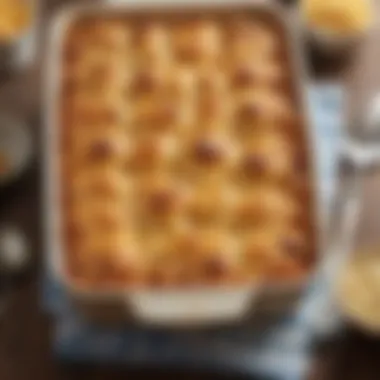 Delicious Cheesy Delight A close-up of a cheesy Pillsbury casserole fresh from the oven