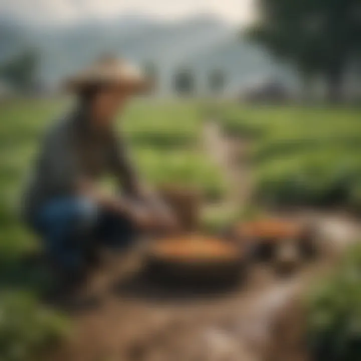 Sustainable farming practices in an Asian landscape