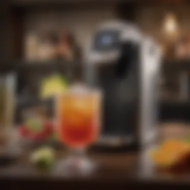 Crafted Keurig Cocktail A close-up of a crafted Keurig cocktail with decorative elements