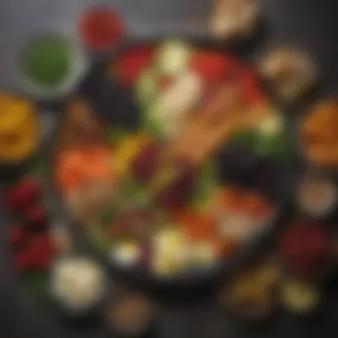 Mediterranean Diet Feast Vibrant Mediterranean platter including olives and fresh vegetables