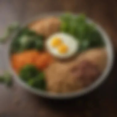 Plant-Based Nutrition Colorful plant-based meal with a variety of grains and greens