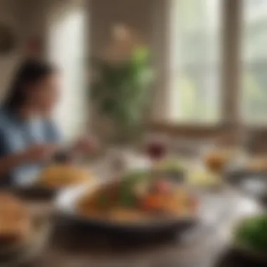 Savoring the Experience of Plant-Based Dining Enjoying a delicious vegan meal at a dining table