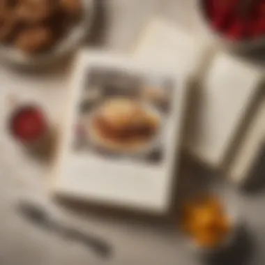 An open vintage cookbook with handwritten notes and recipes