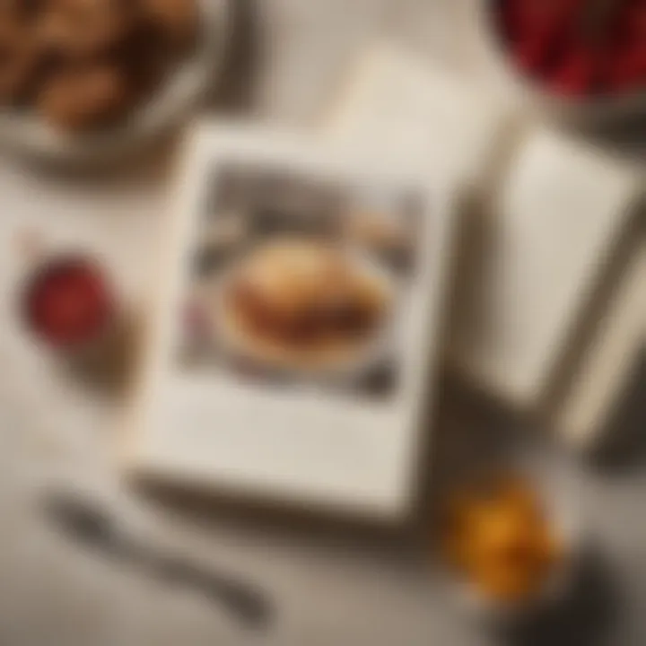 An open vintage cookbook with handwritten notes and recipes