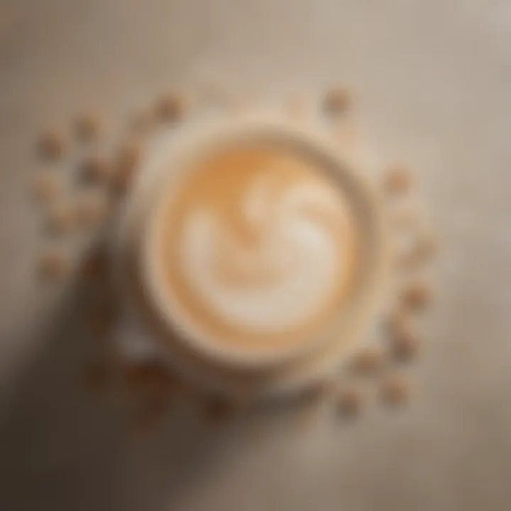 Flat lay of ingredients used in Walmart's Caramel Macchiato Creamer