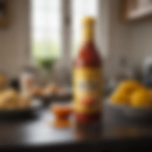Bottle of Yellowbird Sauce on a kitchen counter