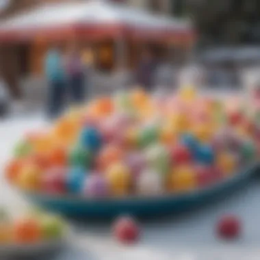 Joyful Gathering with Snow Cones Colorful snow cones served at a festive gathering