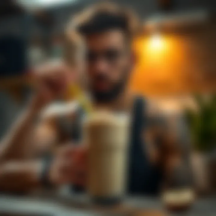 Protein Powder in a Fitness Lifestyle A fitness enthusiast enjoying a smoothie made with protein powder.