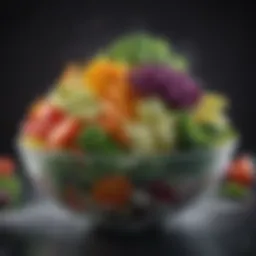 Colorful assortment of flash frozen vegetables in a bowl