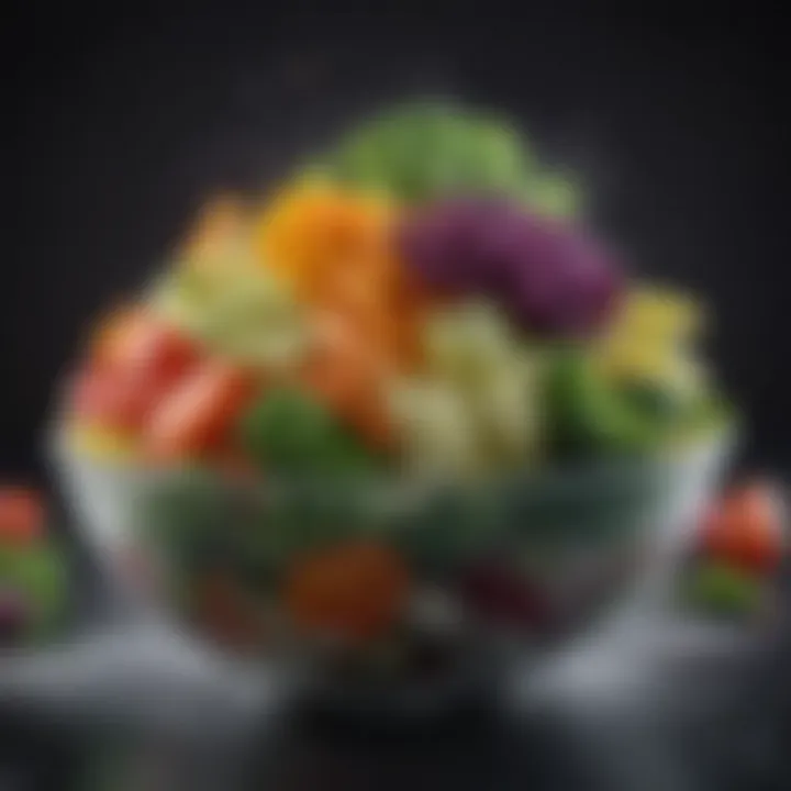 Colorful assortment of flash frozen vegetables in a bowl