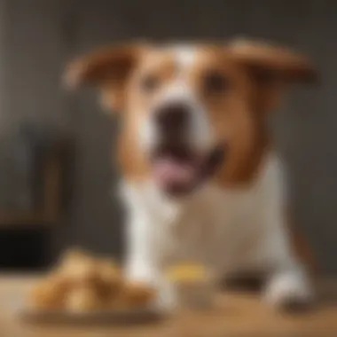 Happy Dog Enjoying a Healthy Treat Dog enjoying a healthy flourless treat