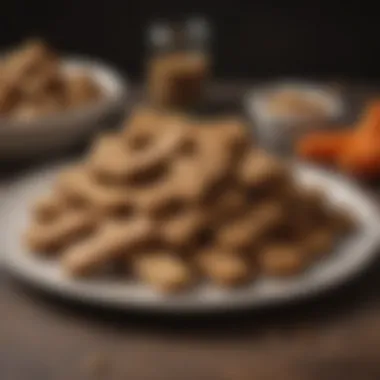 Delicious Homemade Flourless Dog Treats Homemade flourless dog treats on a plate