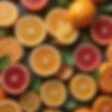 Vibrant array of citrus fruits for juicing