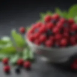 Fresh turkey berry plant showcasing vibrant foliage and berries