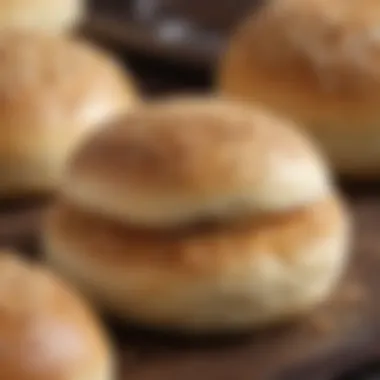 Close-up of a gluten-free bun highlighting its fluffy interior