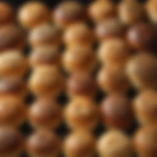 An array of gluten-free buns showcasing various textures and colors