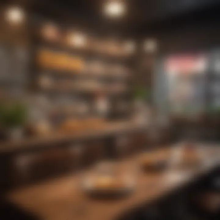 A cozy cafe setting with a focus on nutritious beverages and snacks