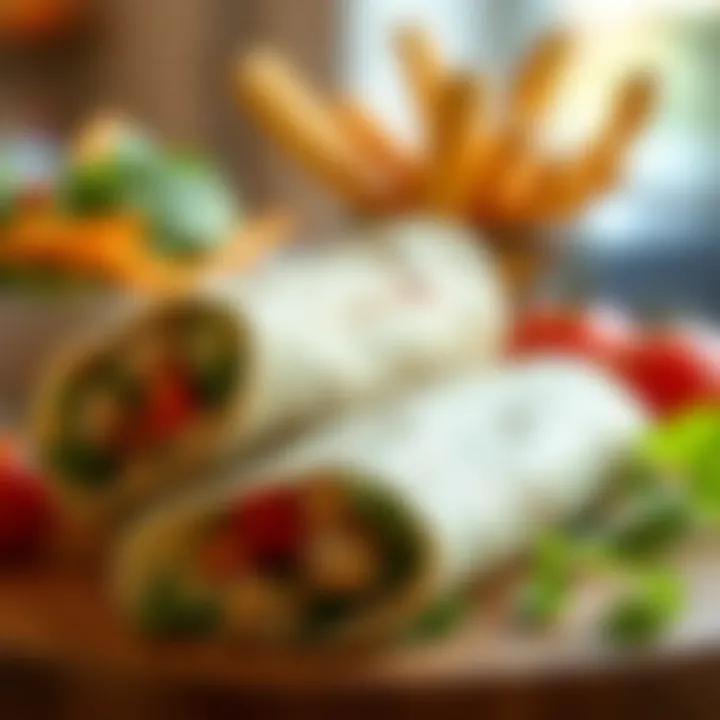 A delicious wrap made with whole grains and fresh ingredients