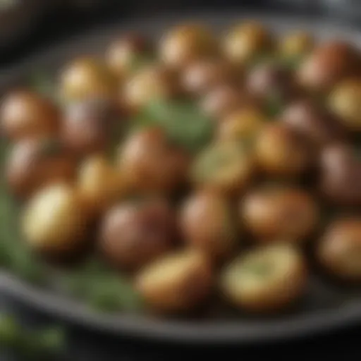 Deliciously roasted potatoes with herbs