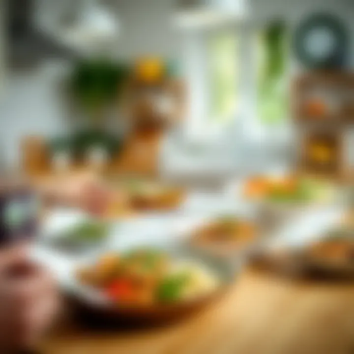 HelloFresh Meal Presentation HelloFresh meals displayed in a bright kitchen setting