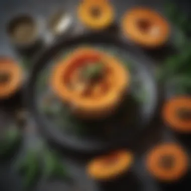Herb-Seasoned Sweet Potato Delight A beautifully plated sweet potato dish with herbs and spices