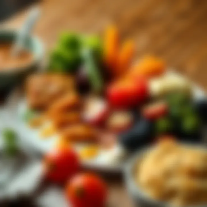 Balanced Homemade Meal Presentation A beautifully arranged plate of a balanced homemade meal