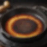 A burned pan with tough stains