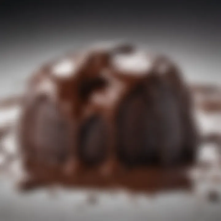 Close-up of a molten chocolate center