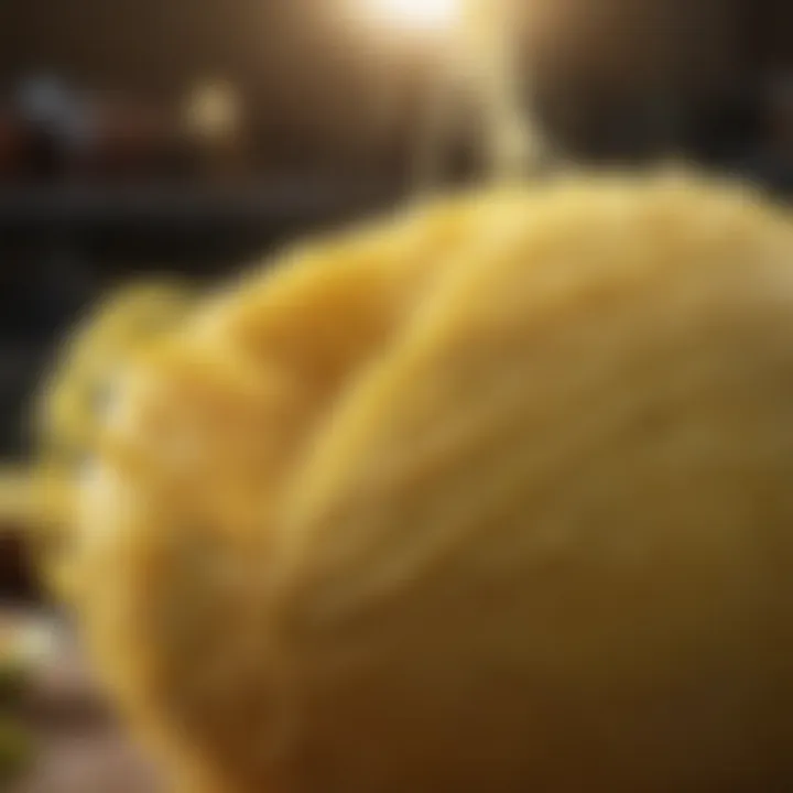 Cut spaghetti squash revealing its stringy interior