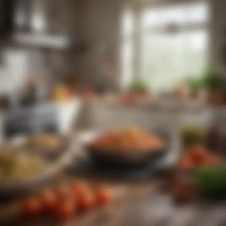 An inviting kitchen scene with fresh ingredients laid out