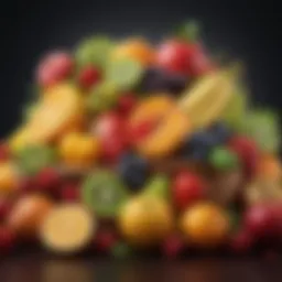 A vibrant assortment of fresh fruits showcasing their colors and textures.