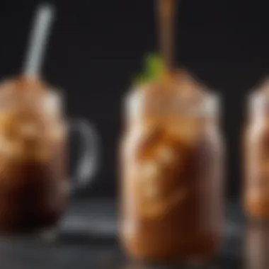 Flavored Syrups for Iced Coffee A selection of flavored syrups for coffee enhancement