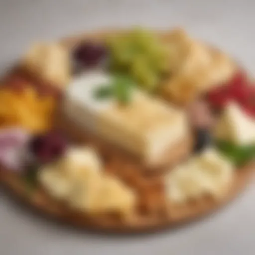 Artfully arranged artisanal cheeze platter showcasing diverse textures and flavors