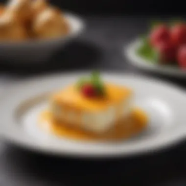 Cheeze-Infused Dessert Elegant presentation of cheeze-infused dessert highlighting creativity