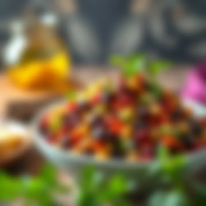 Vibrant Pinto Bean Salad A vibrant pinto bean salad bursting with colors and textures