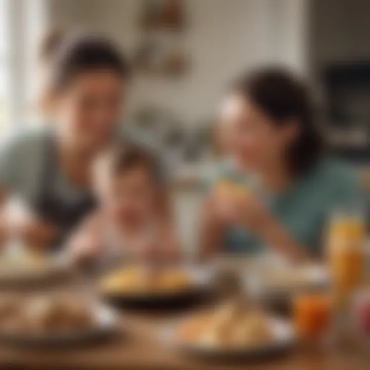 Parents enjoying mealtime with their baby