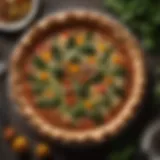 A beautifully baked Italian savory pie filled with seasonal vegetables and herbs